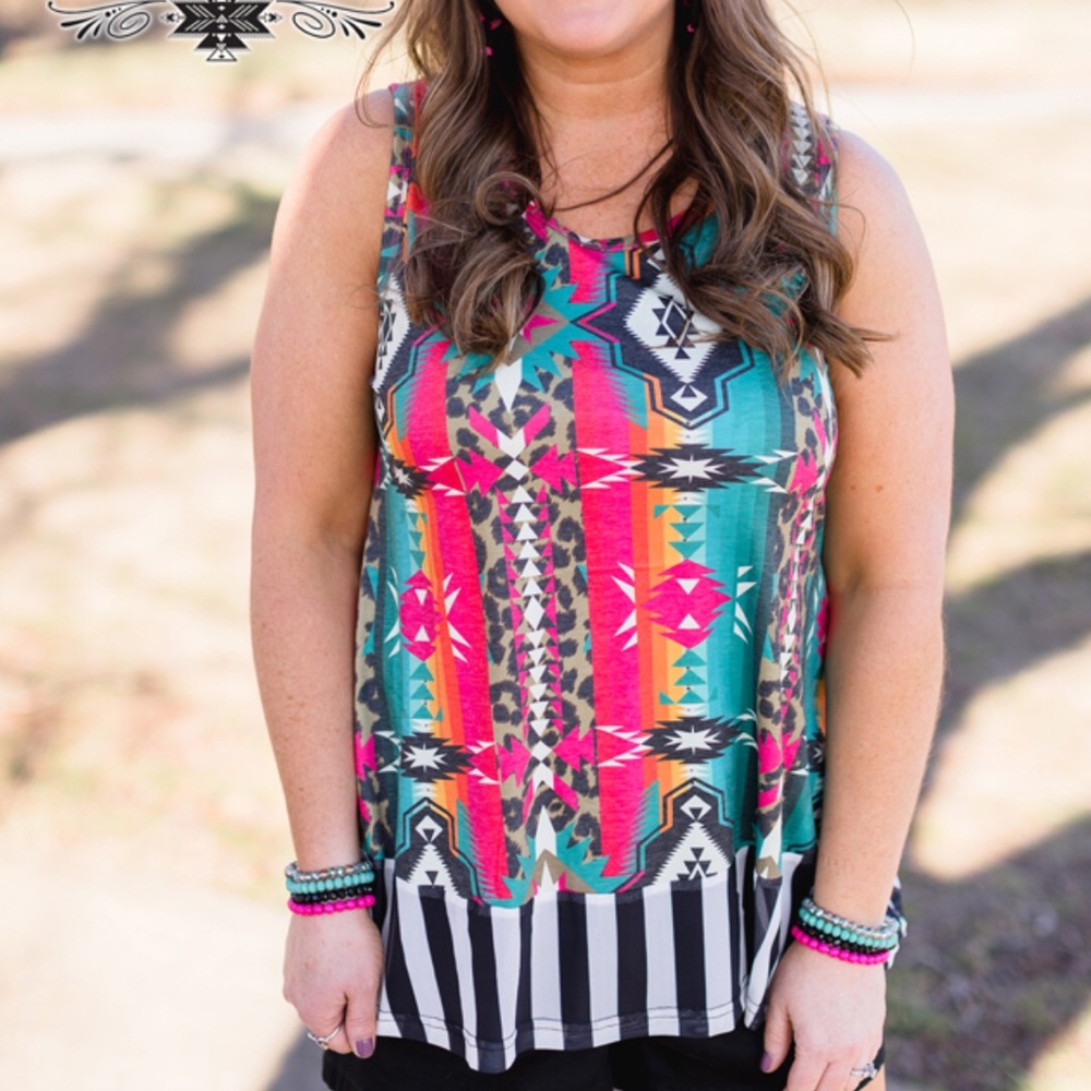 Crazy Train Gingham Gal Tank